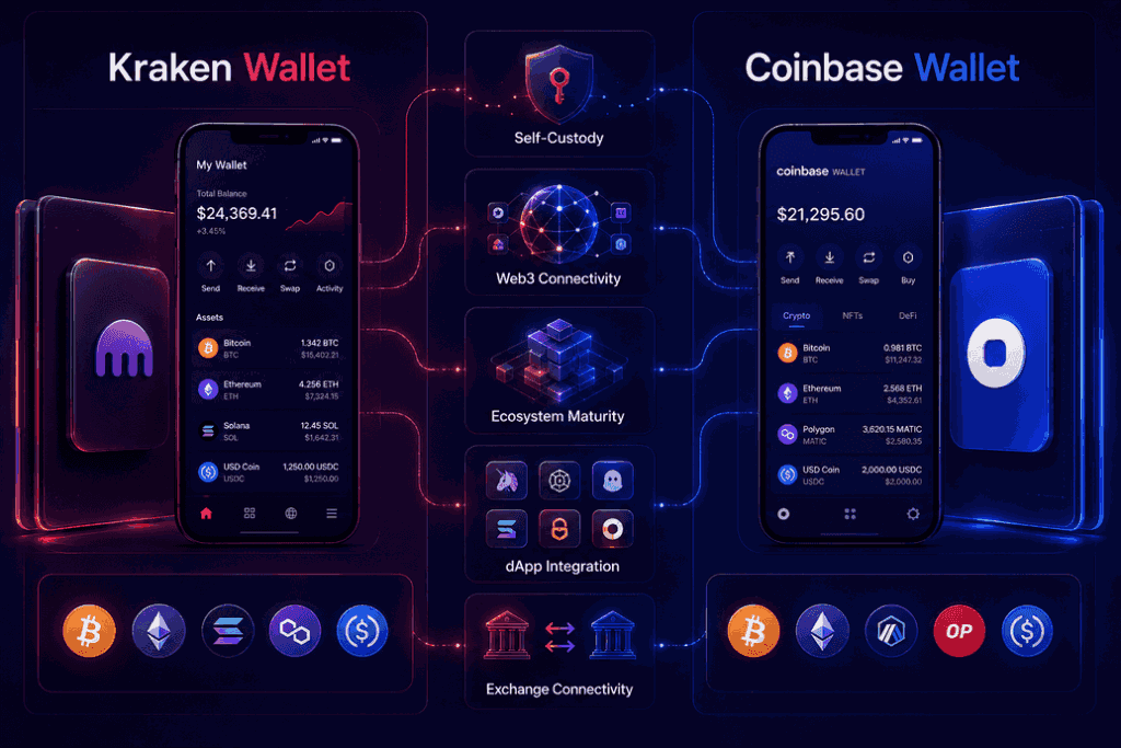Kraken wallet vs Coinbase wallet