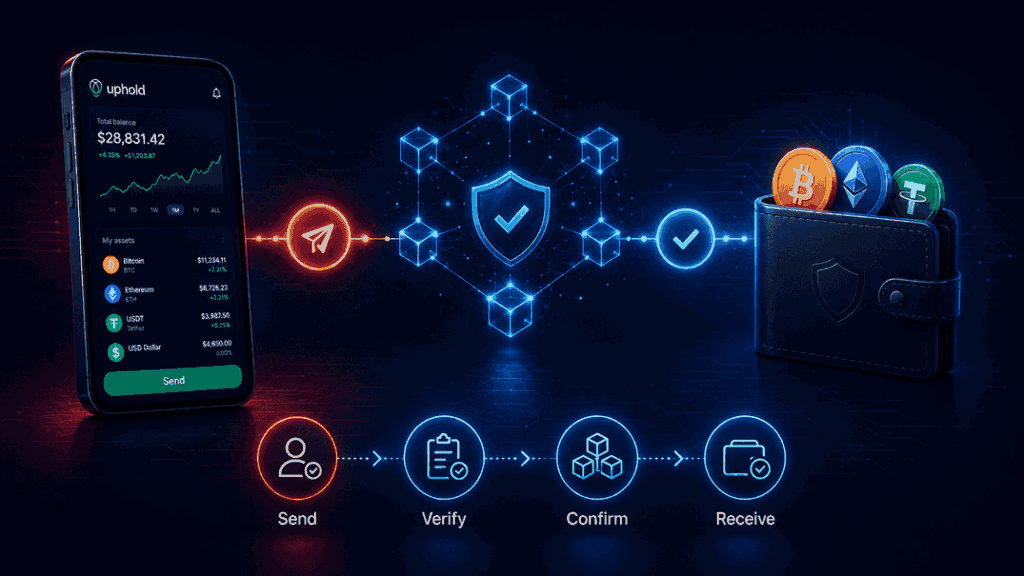 Uphold Wallet Review - how to send crypto from Uphold to another wallet