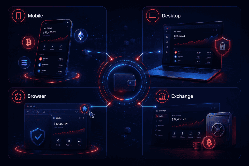 major hot wallet categories