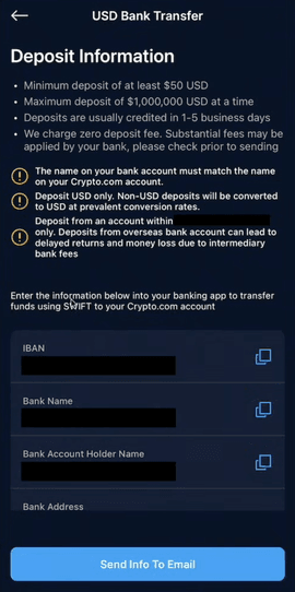 Crypto.com - buy crypto with bank account