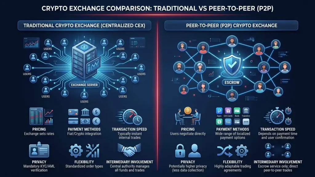 crypto exchange vs crypto wallet p2p crypto exchange development