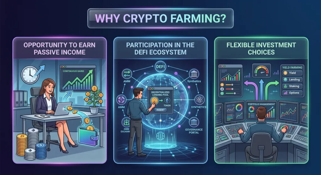 Crypto farming passive income