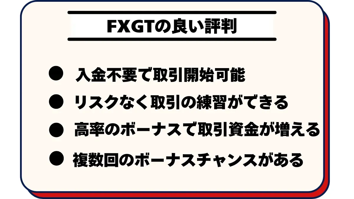 FXGTの良い評判