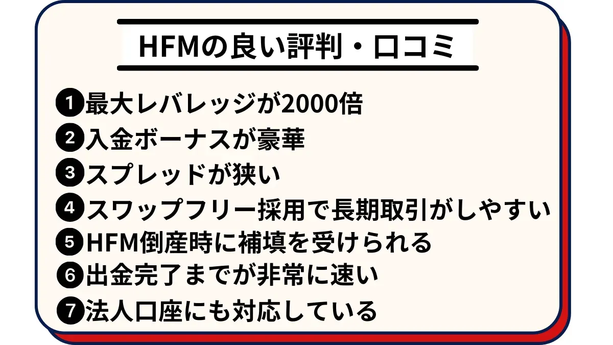 HFMの良い評判