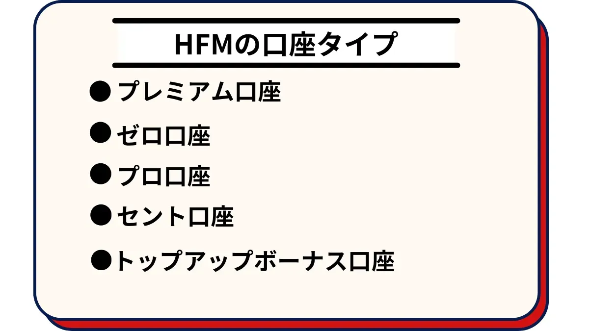 HFMの口座タイプ