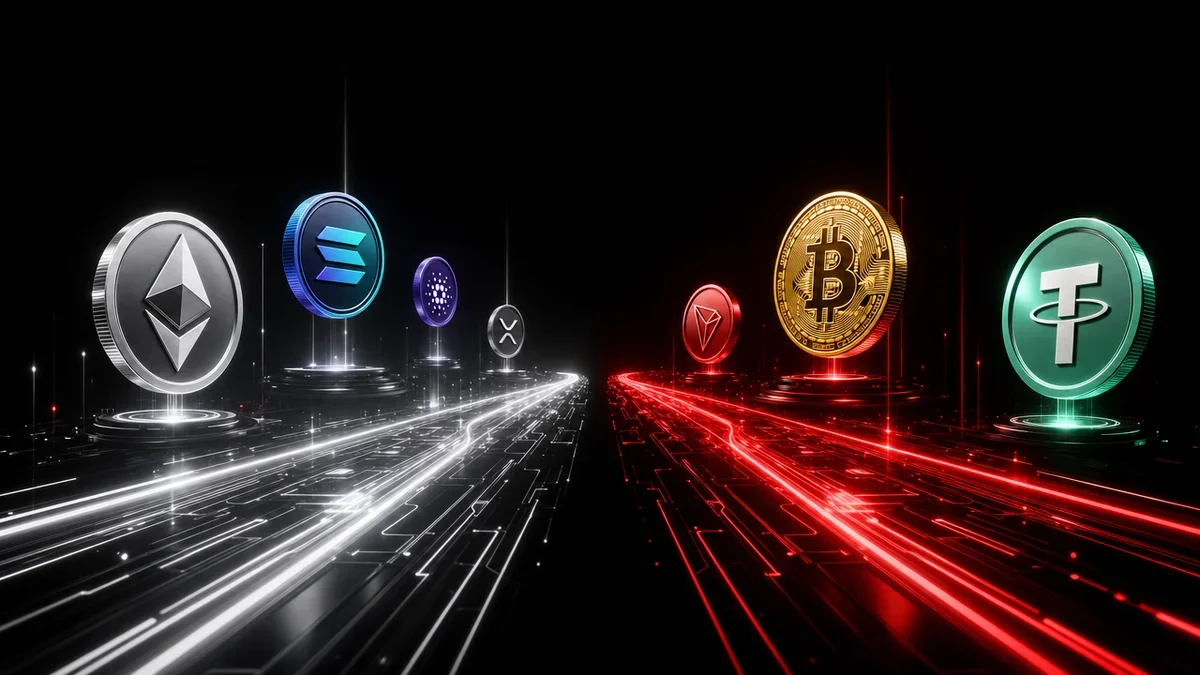 対照的な2つのプラットフォームの道の上に浮かぶ仮想通貨