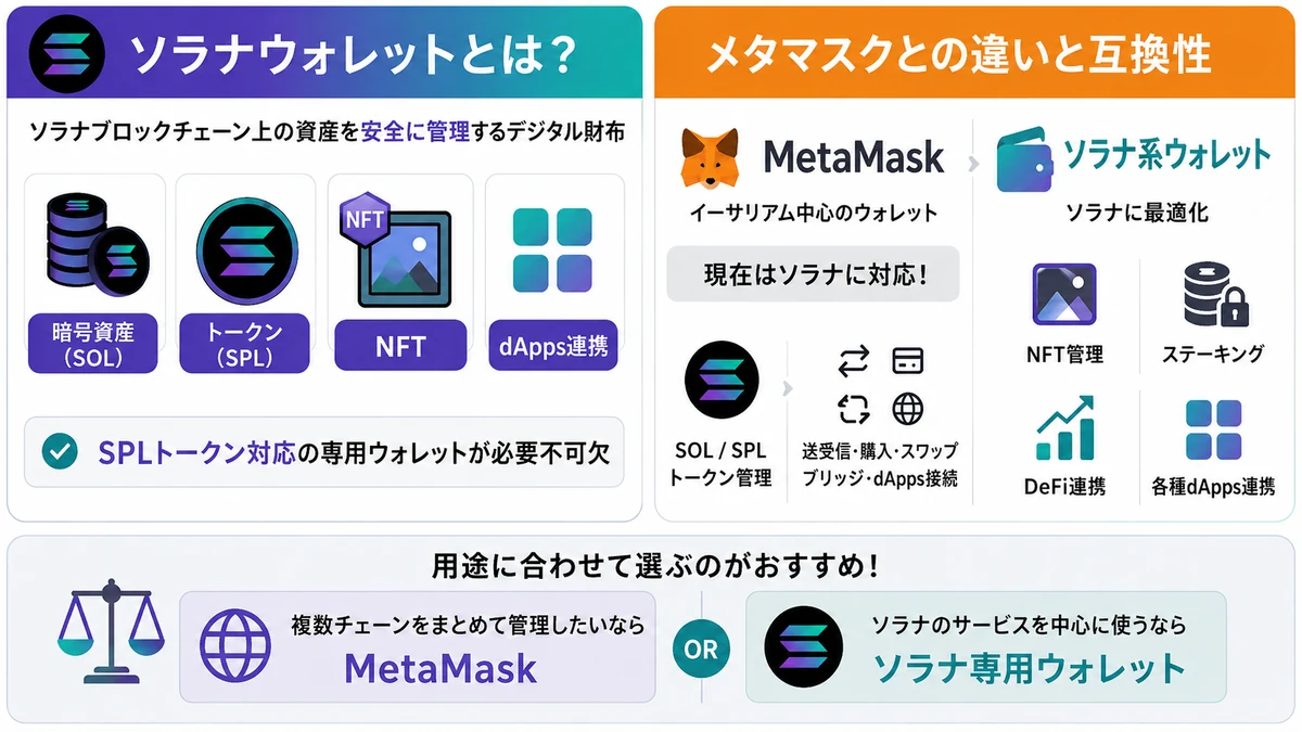 ソラナウォレットのインフォグラフィクス画像