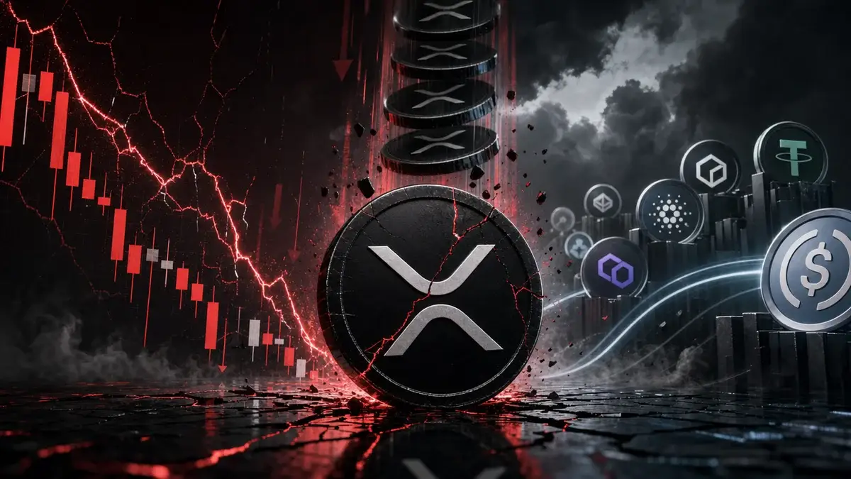 XRPのリスク要因・変動・供給・競争を表現