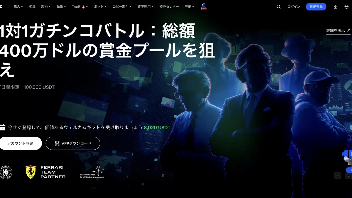 BingXのPCファーストビュー