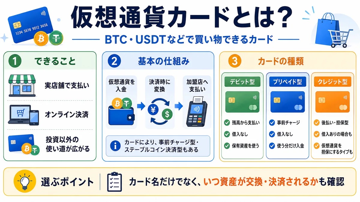 仮想通貨カードのインフォグラフィクス画像