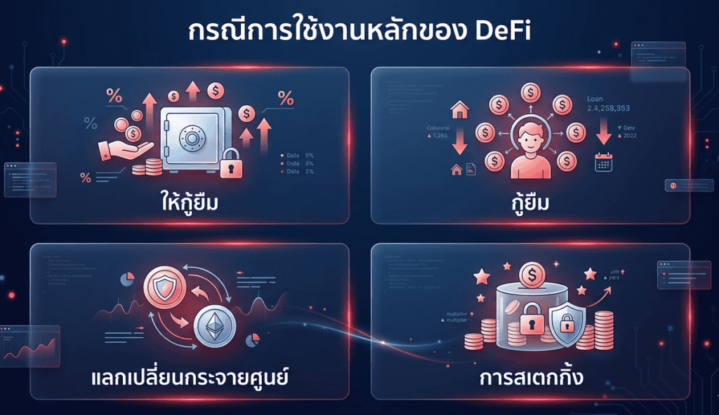 ตัวอย่างการใช้งาน DeFi ในชีวิตจริง