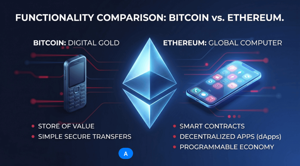 เหรียญ Ethereum คือ? ทำงานอย่างไร? ต่างจาก Bitcoin อย่างไร
