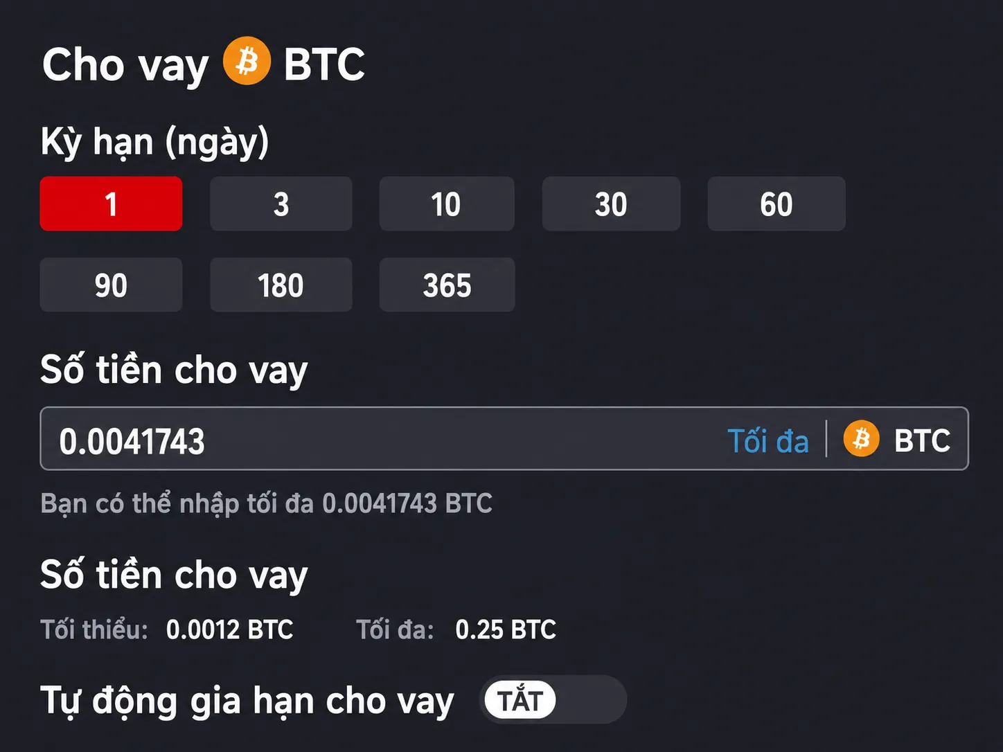 Màn hình Lending